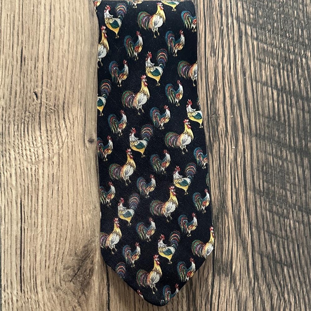 Paul Fredrick Multicolor Rooster Tie